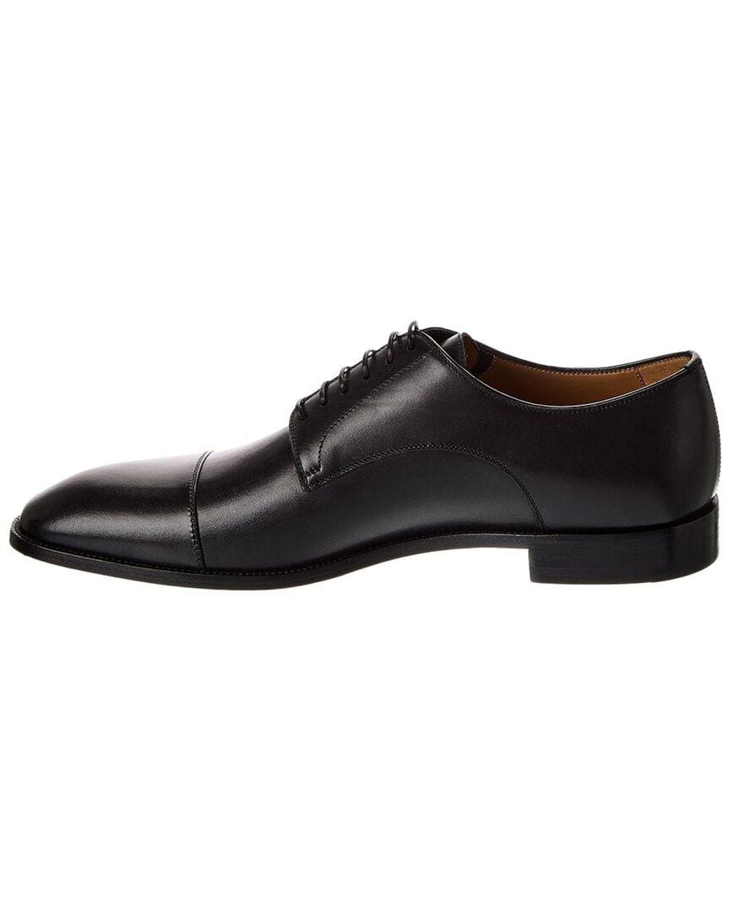 Christian Louboutin Black Top 5 Leather Derby Shoe for men