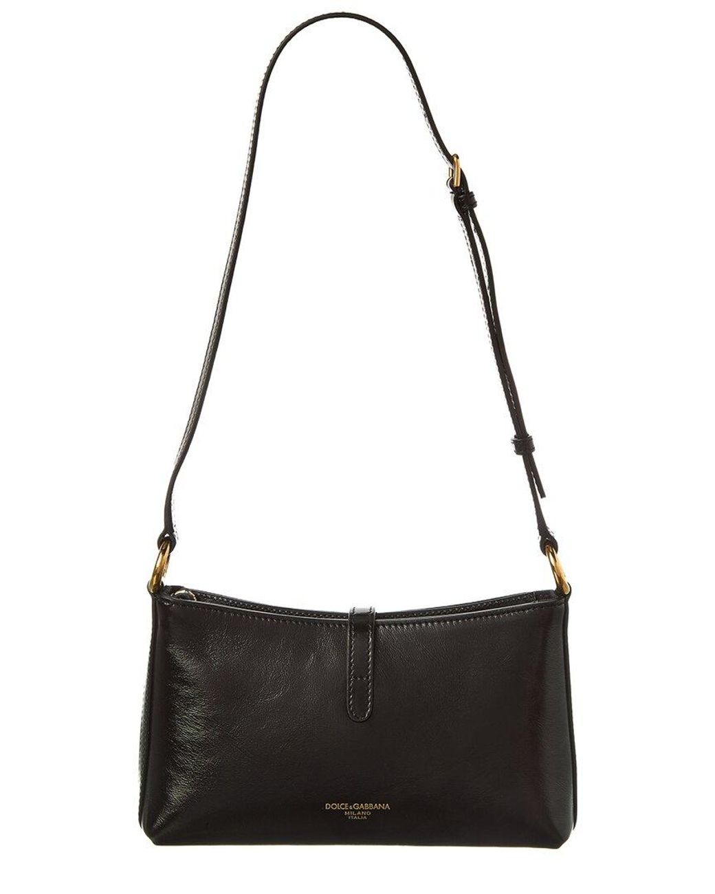 Dolce & Gabbana Black Dnu Leather Shoulder Bag