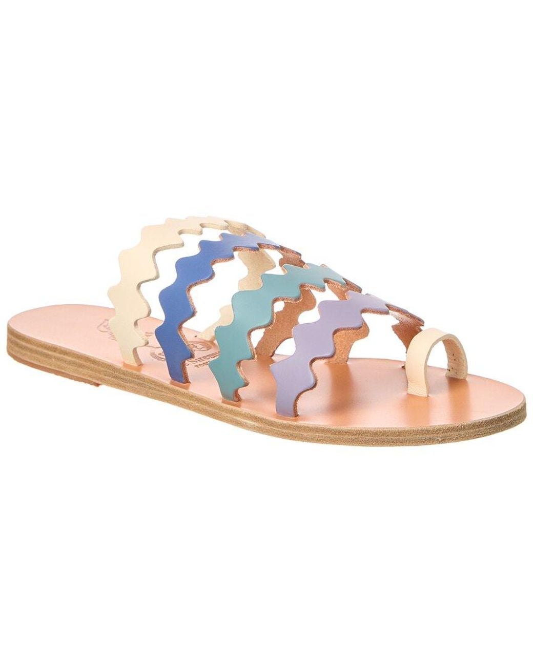 Ancient Greek Sandals Pink Niki Onda Leather Sandal
