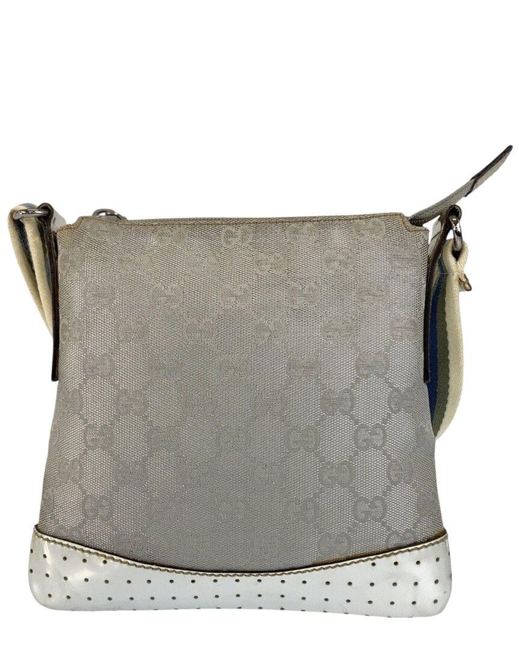 Gucci Gray Gg Canvas Sherry Line Crossbody (Authentic Pre-Loved)