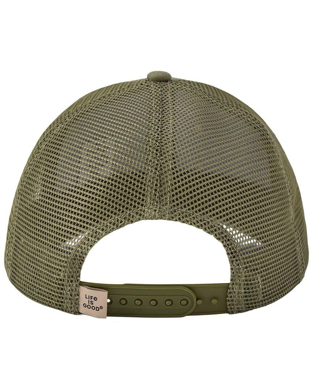 Life Is Good. Green Trucker Hat for men