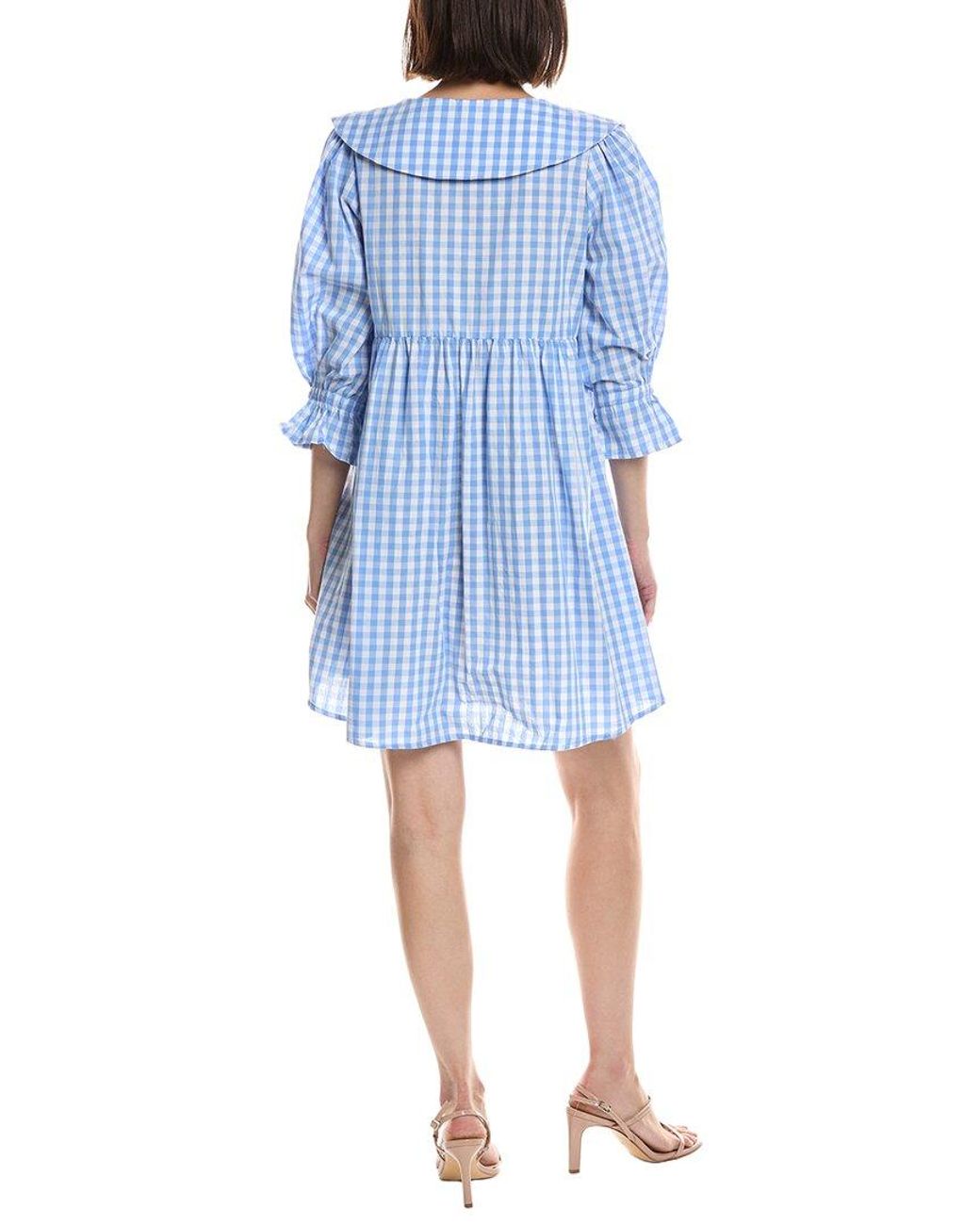 HL Affair Blue Long Sleeve Mini Dress