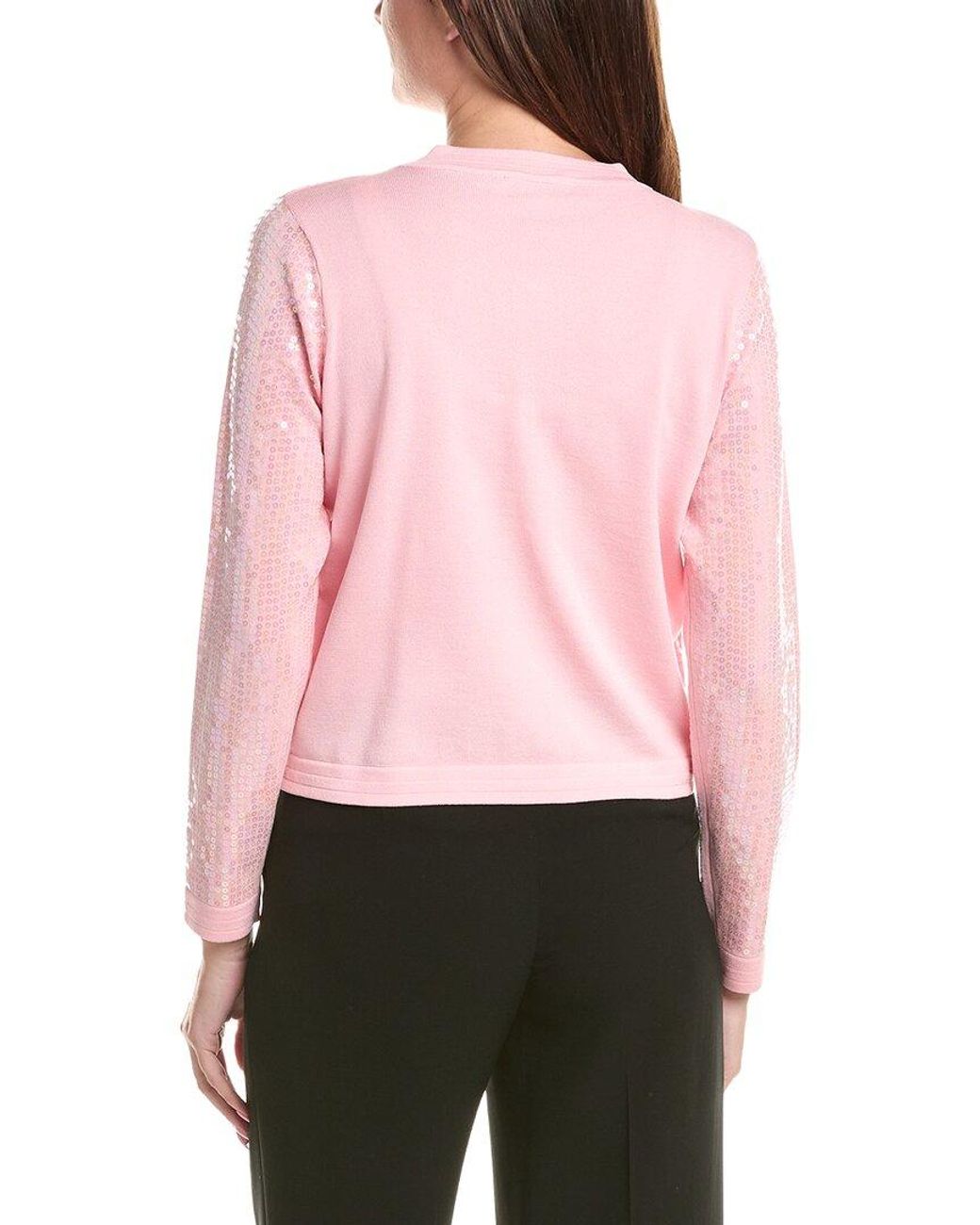 Nanette Lepore Pink Sequin Cardigan