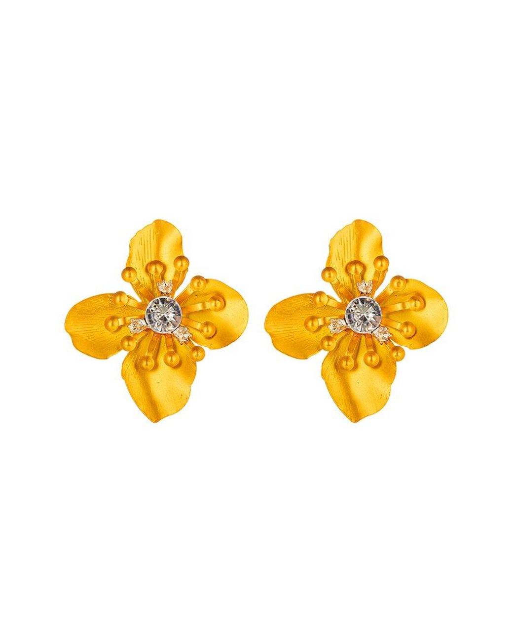 Eye Candy LA Yellow Jasmine Statement Earrings