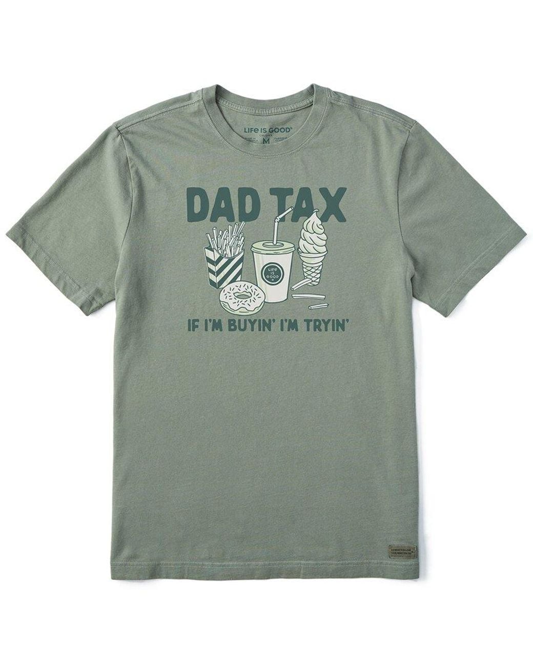 Life Is Good. Green Crusher T-Shirt for men