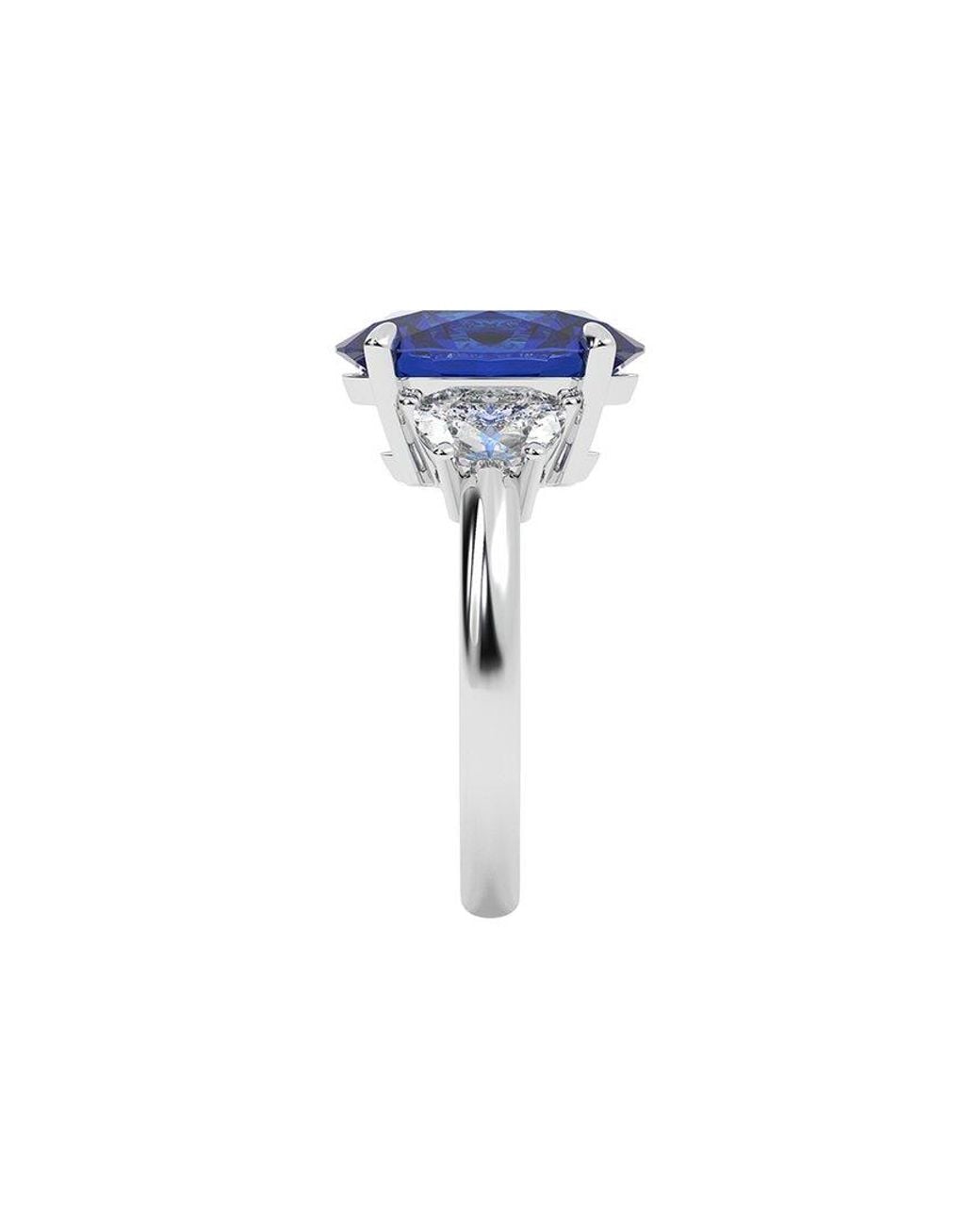 VOWE Blue 14K 7.00 Ct. Tw. Lab-Grown Diamond & Lab-Grown Sapphire Ring