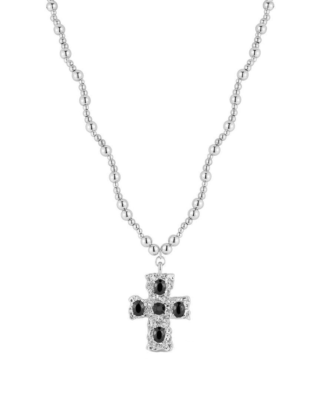 Sphera Milano Metallic Plated Cross Necklace