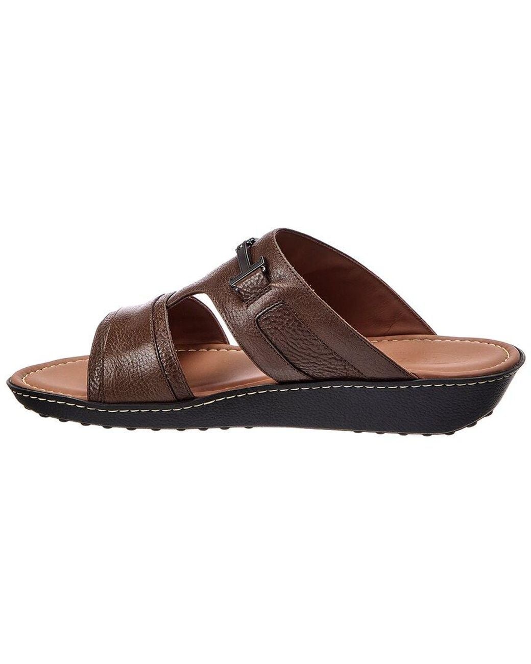Tod's Brown Leather Sandal for men