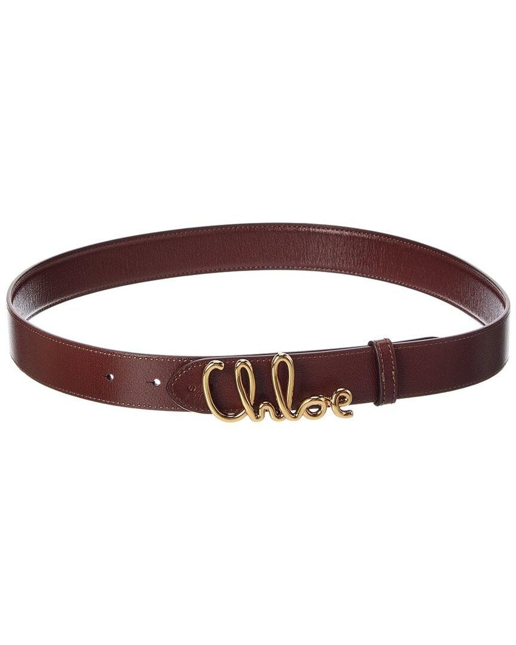 Chloé Red The Iconic Leather Belt