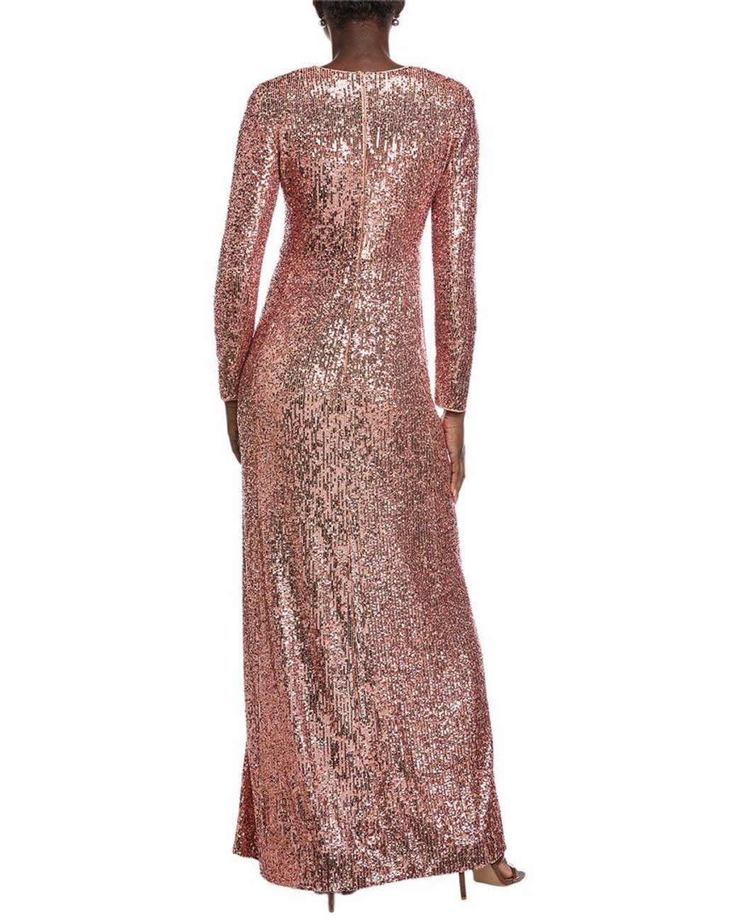 Akris Red Sequin Silk-Blend Maxi Dress