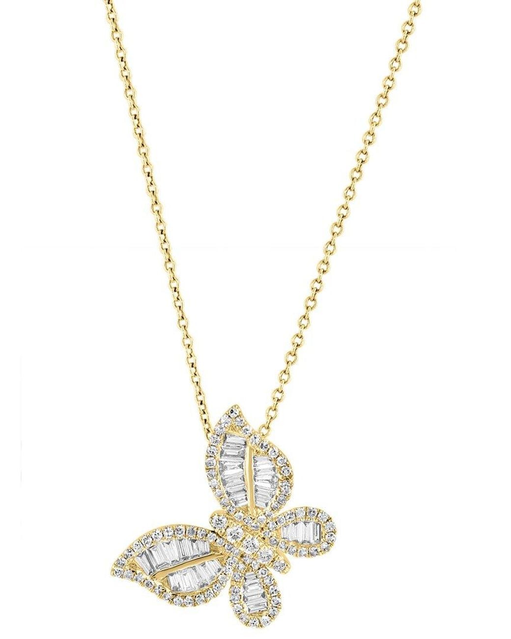 Effy Fine Jewelry Metallic 14K 0.98 Ct. Tw. Diamond Necklace