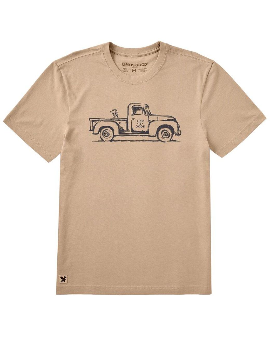 Life Is Good. Natural Crusher Lite T-Shirt for men