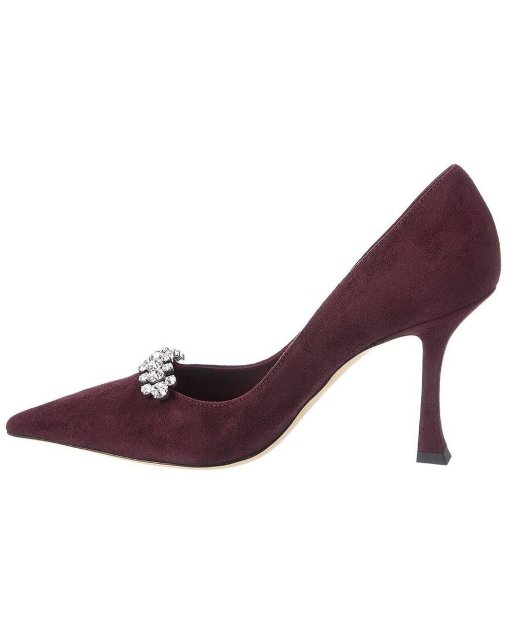Jimmy Choo Purple Belinda 90 Suede Pump