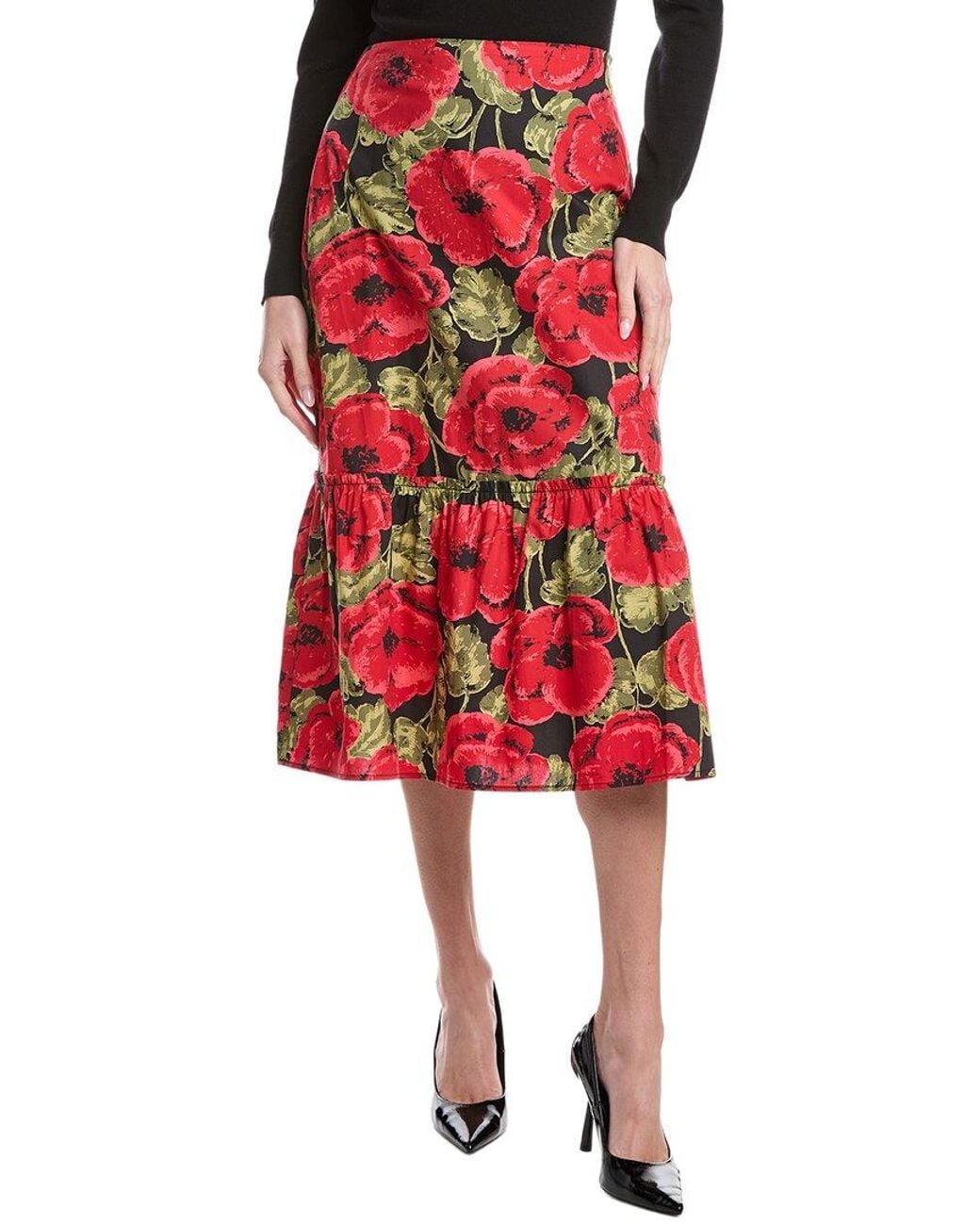 FLORA BEA NYC Red Galilea Skirt