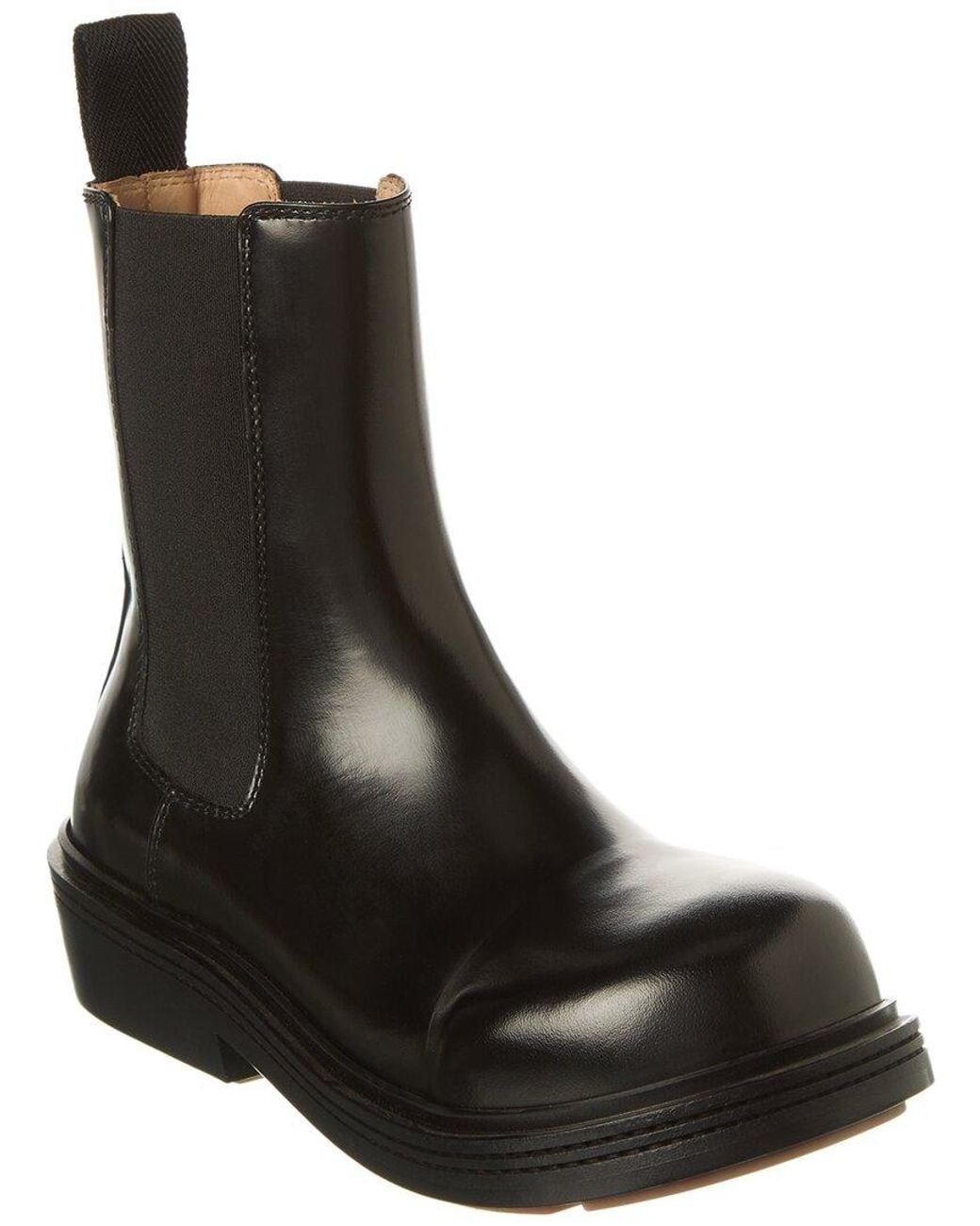 Bottega Veneta Black Fireman Leather Boot