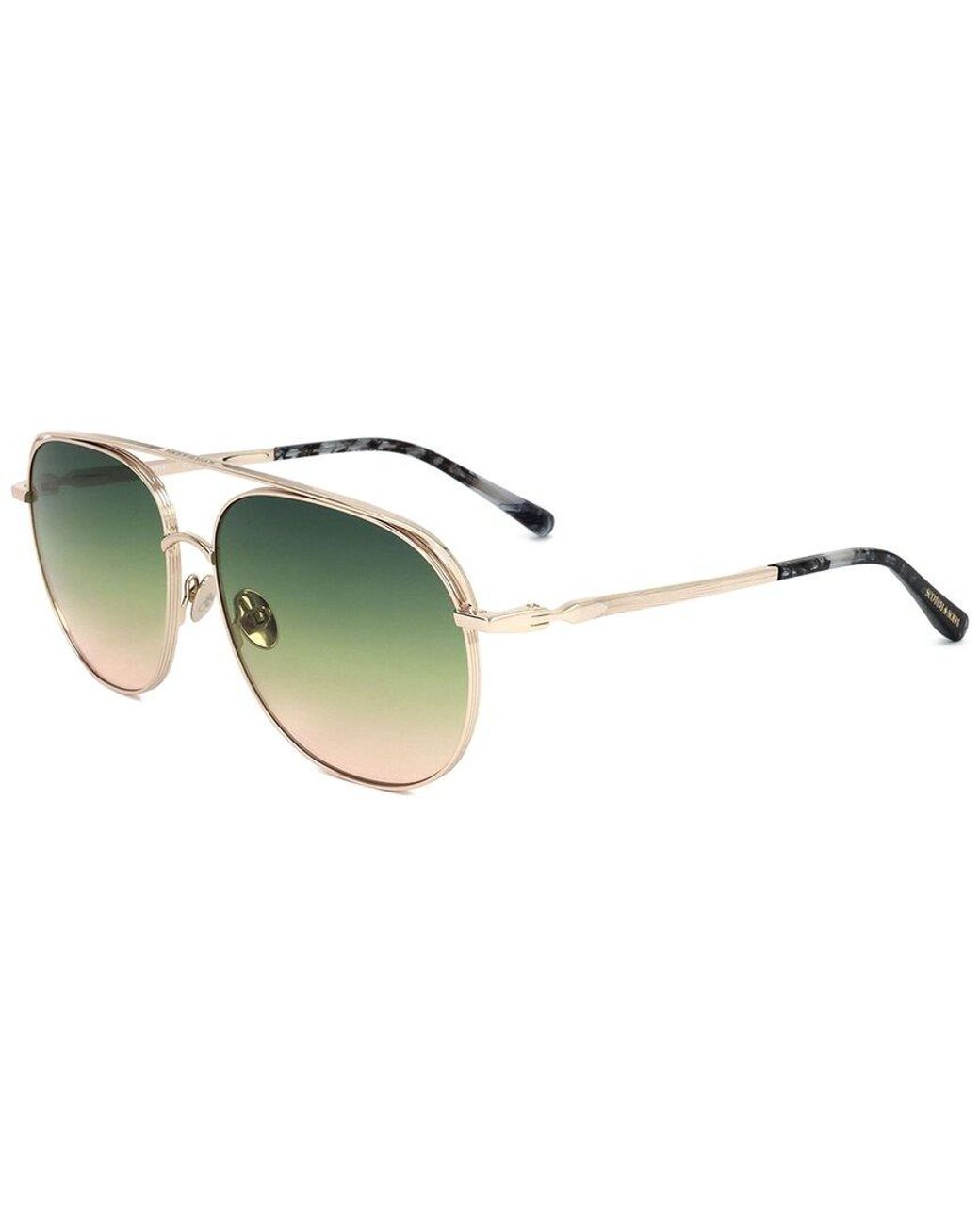 Scotch & Soda Green 58Mm Sunglasses