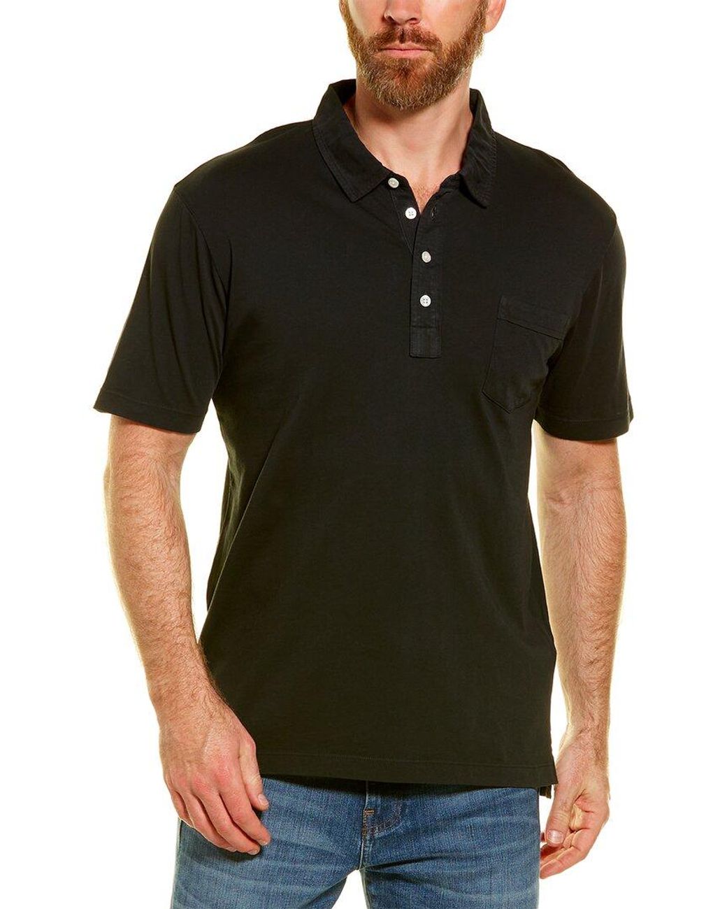 Billy Reid Pensacola Slim Fit Polo Shirt in Black for Men Lyst UK