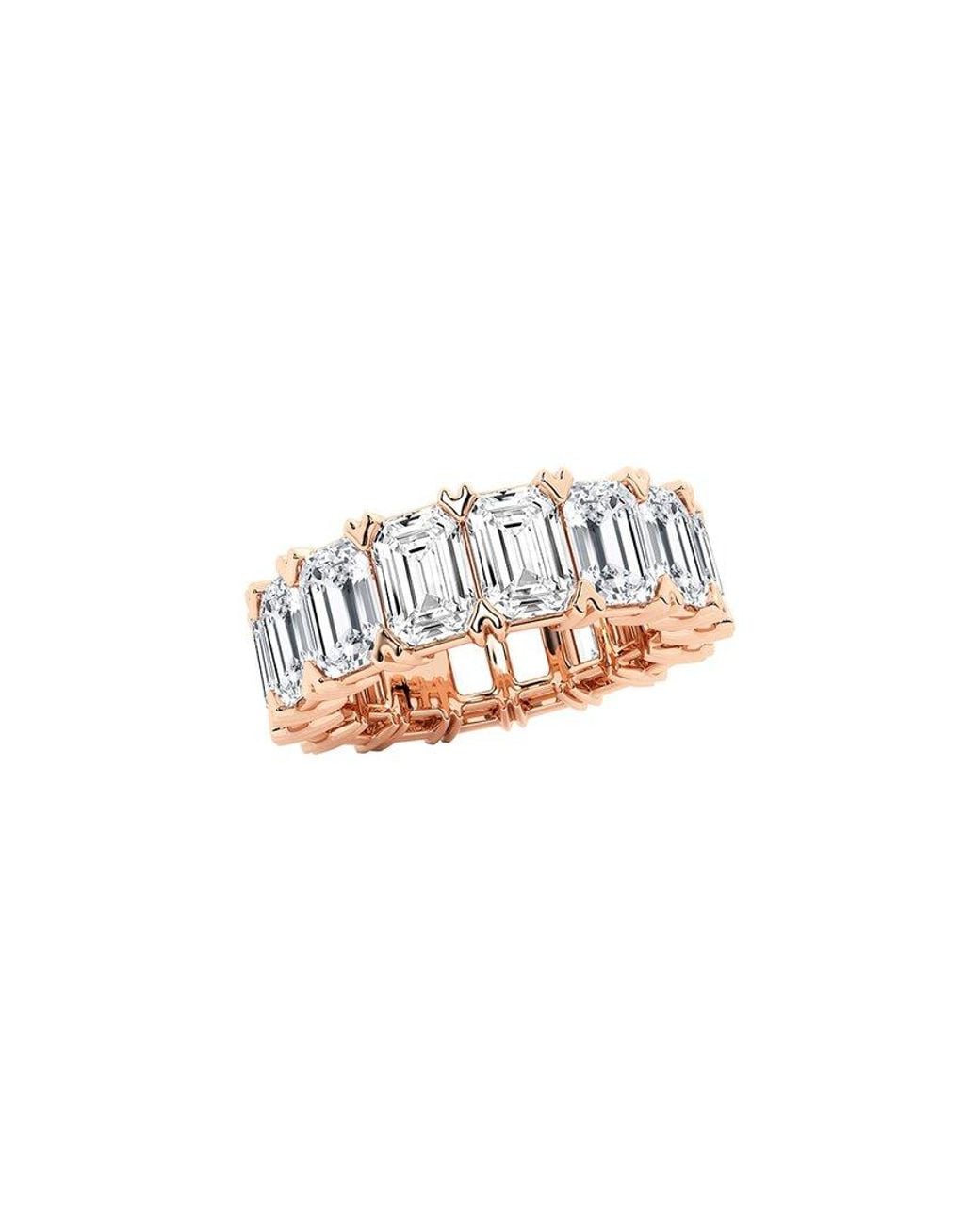 Lab Grown Diamonds White 14k Rose Gold 12.00 Ct. Tw. Lab Grown Diamond Eternity Ring
