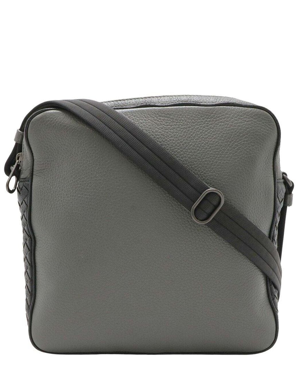 Bottega Veneta Gray Intrecciato Shoulder Bag (authentic Pre-loved)