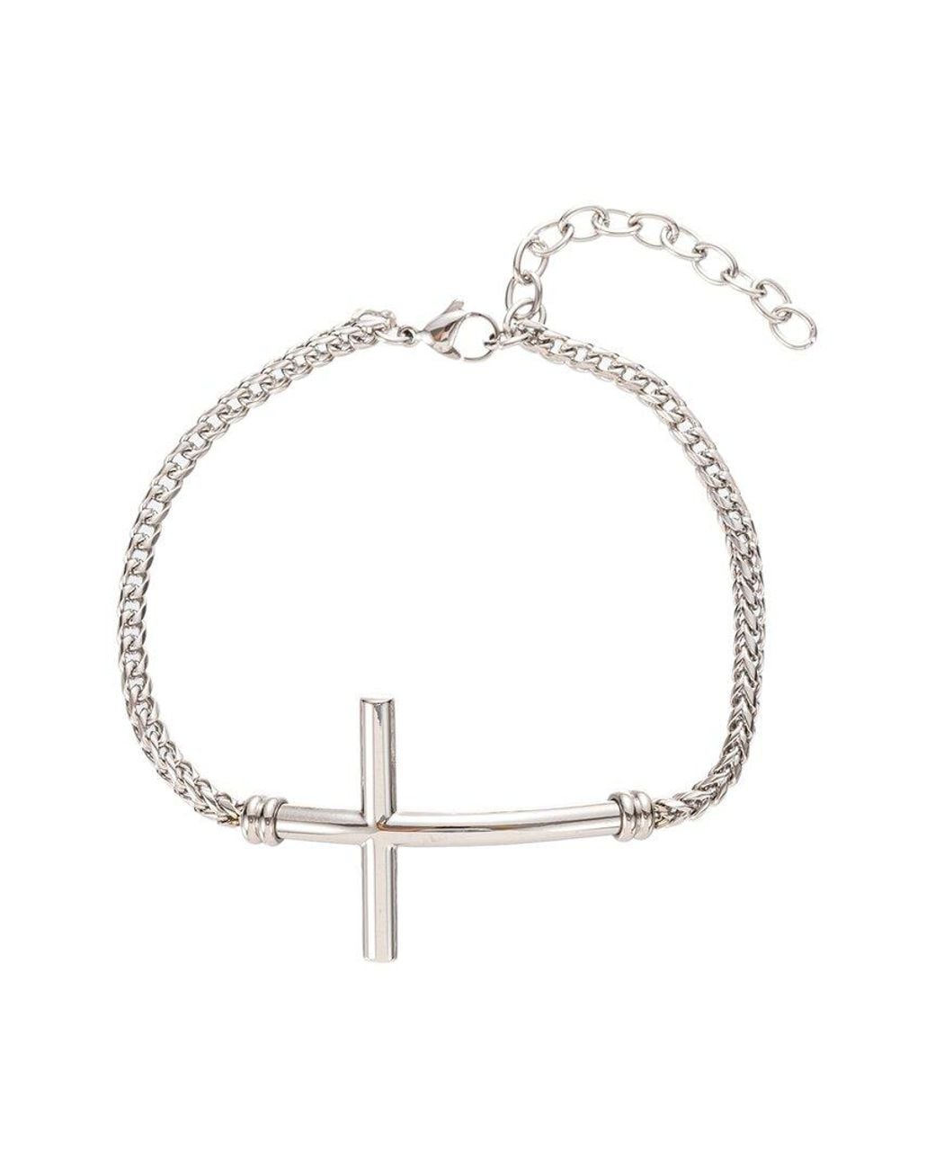 Eye Candy LA White The Bold Collection Titanium Carson Bracelet for men