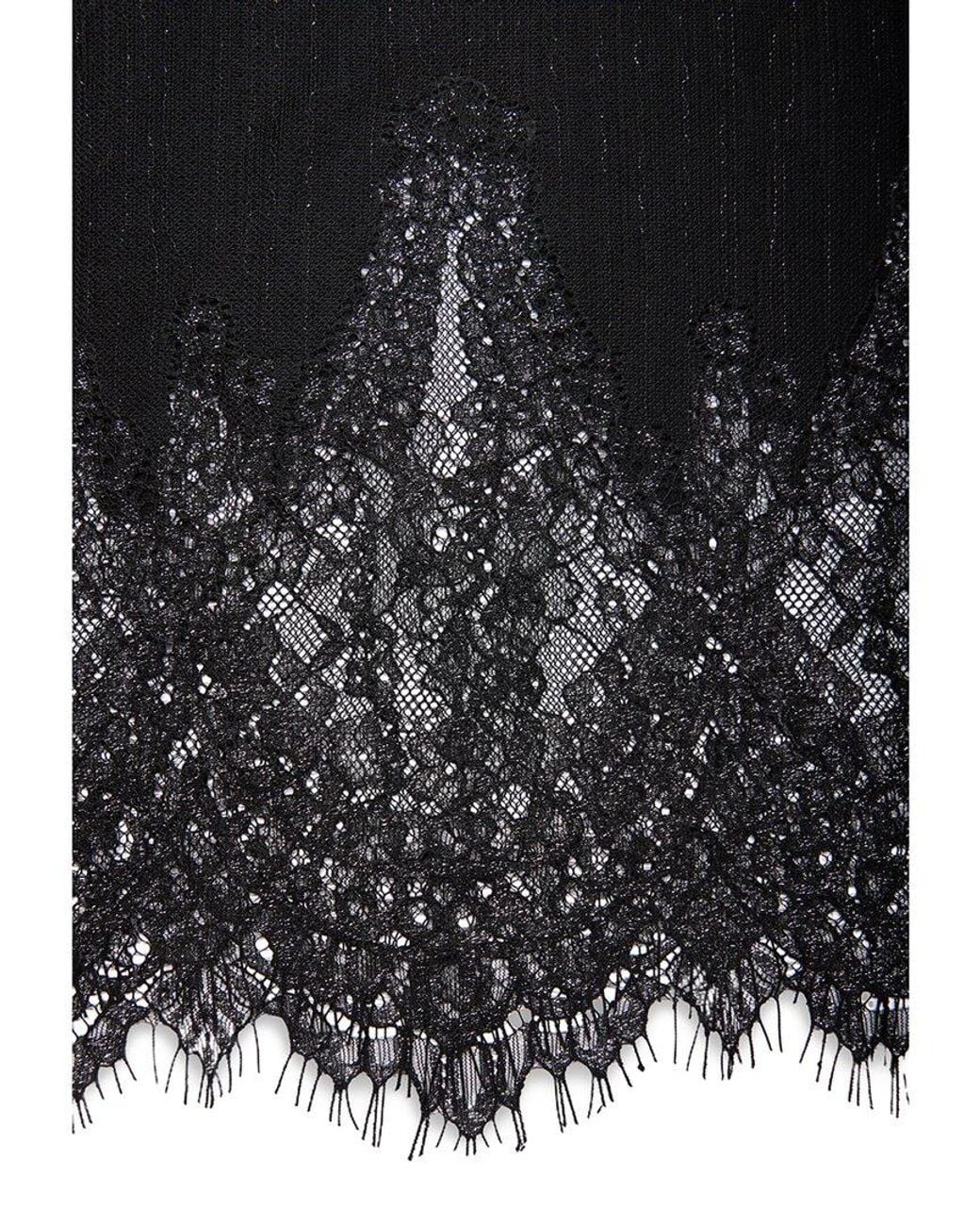 Saachi Black Lace Shimmer Scarf