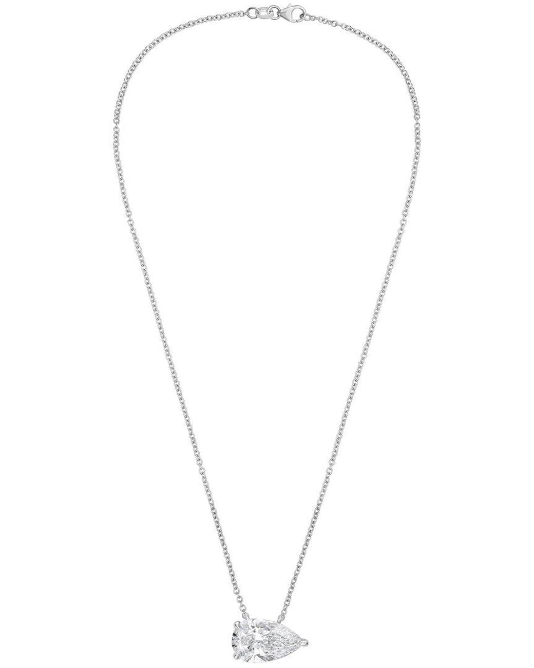 Diana M White 14K 12.00 Ct. Tw. Lab-Grown Diamond Solitaire Pendant