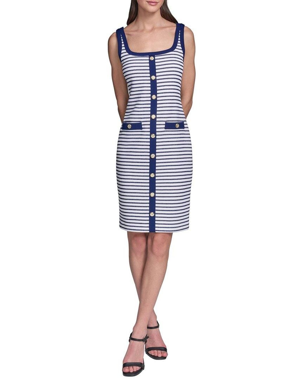 Karl Lagerfeld Blue Stripe Dress