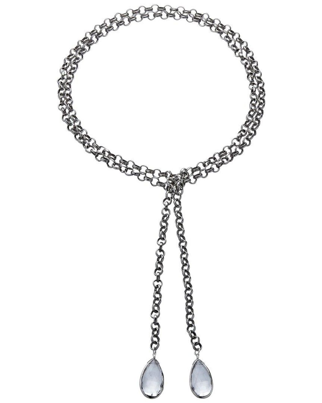 Rachel Reinhardt Jewelry Brown 14K Plated Clear Quartz Necklace