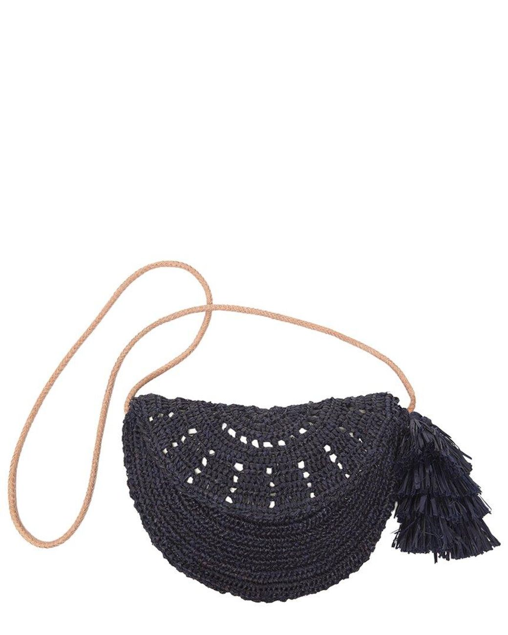 Mar Y Sol Blue Lila Raffia Crossbody