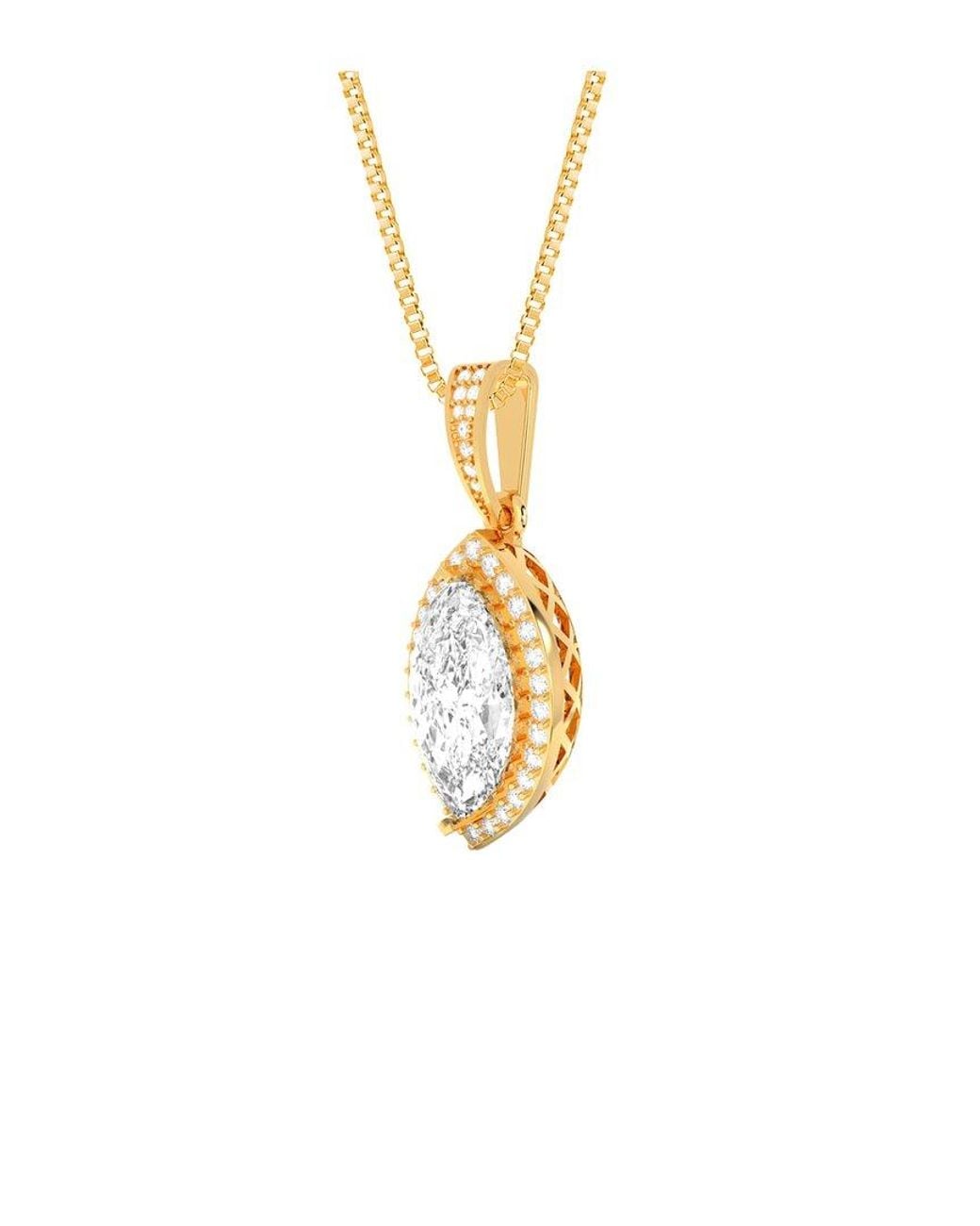 Amairah White 14K Rose 2.00 Ct. Tw. Lab-Grown Diamond Pendant Necklace