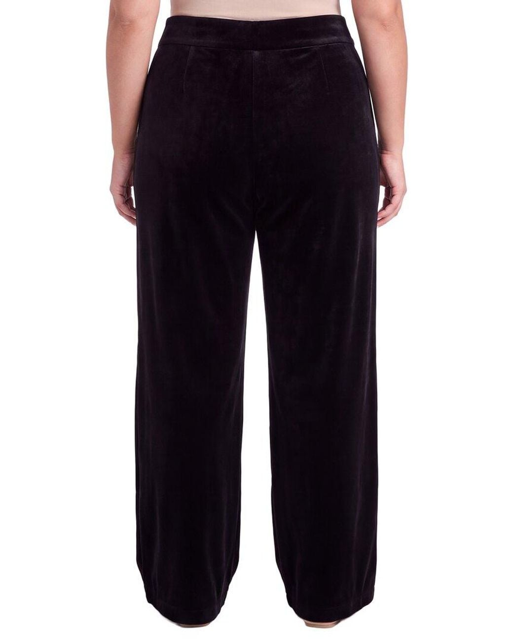Anne Klein Black Plus High Rise Wide Leg Pant