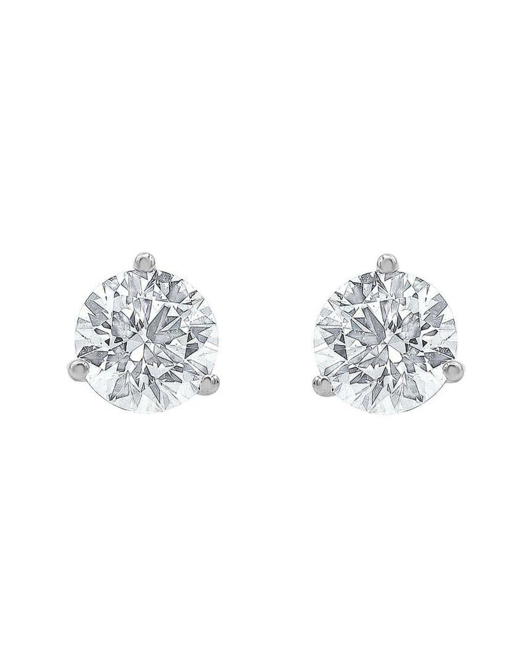 Lab Grown Diamonds Metallic 14K 3.00 Ct. Tw. Lab-Grown Diamond Studs
