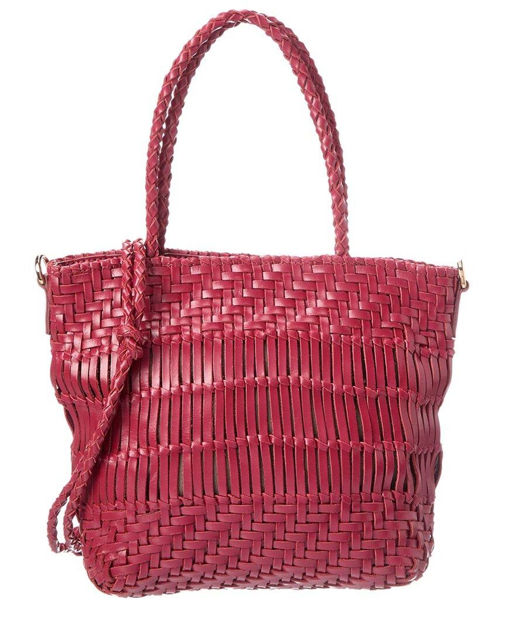 Rafe New York Red Kaya Leather Tote