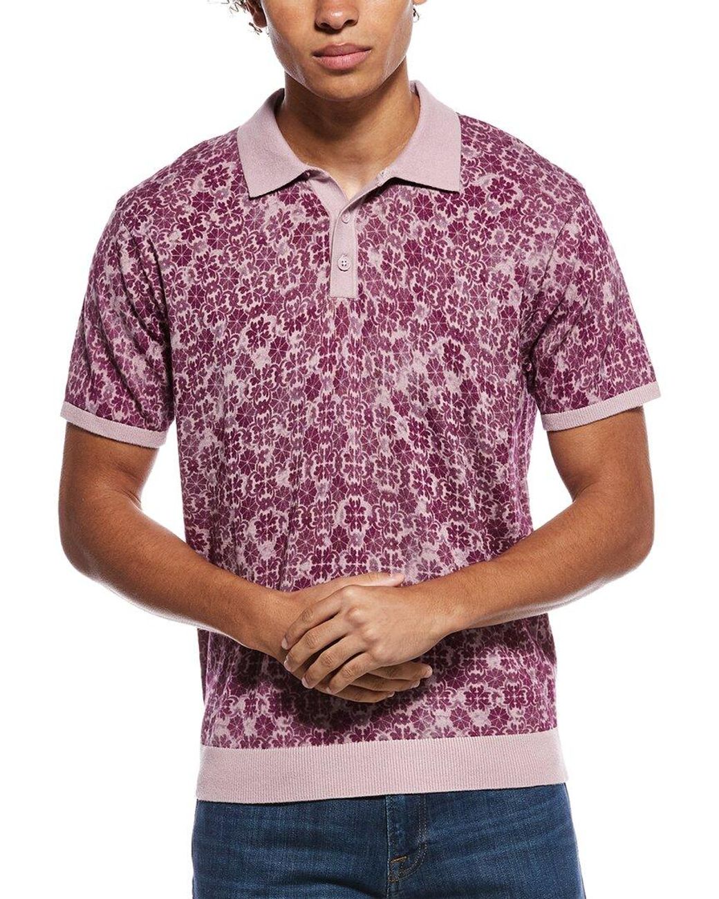 Robert Graham Red Vesey Polo Sweater for men