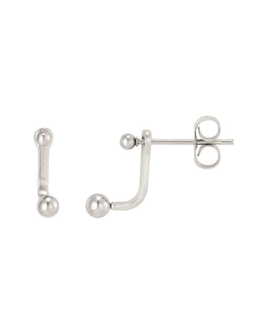 Adornia White Plated Stainless Steel Earrings