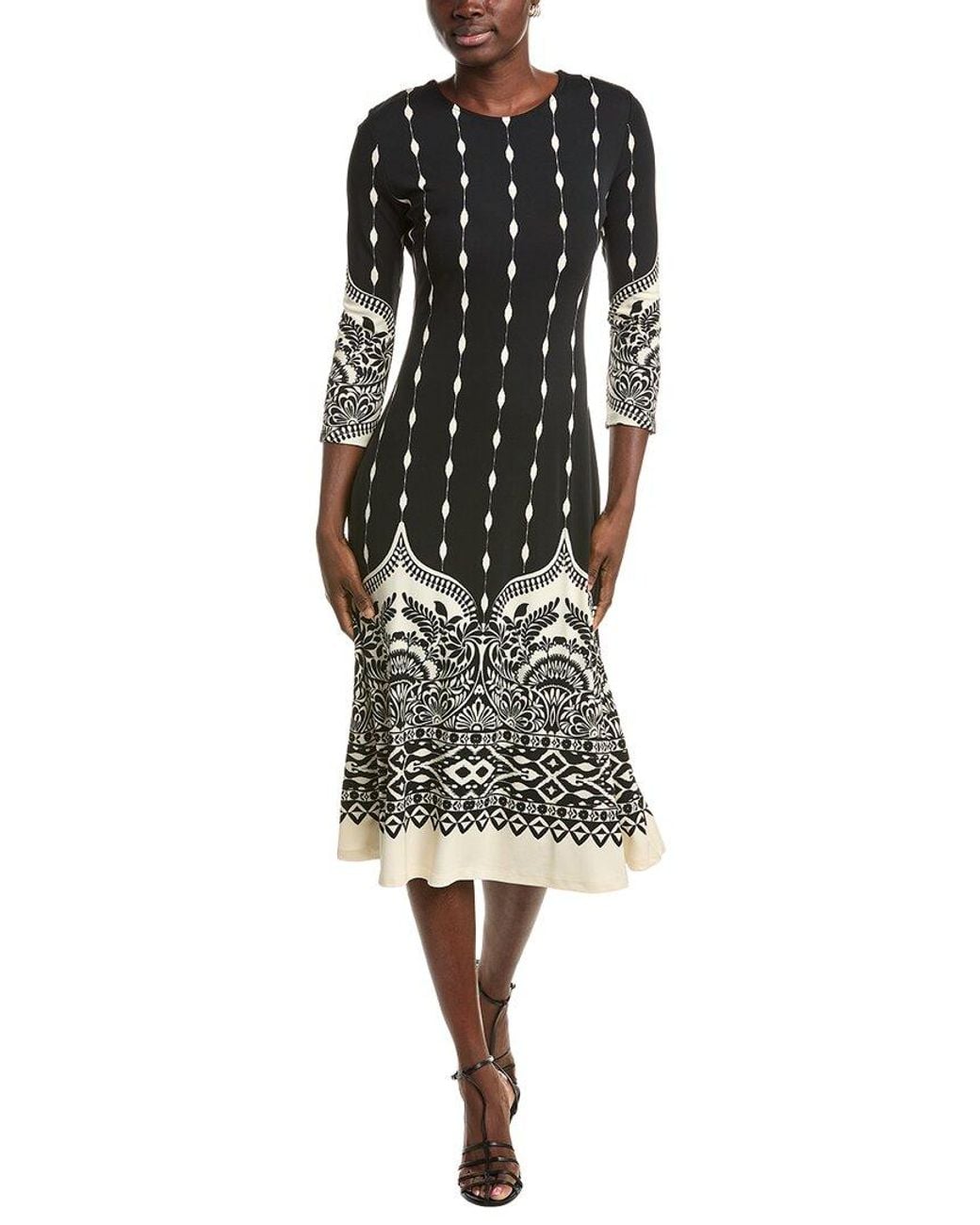 Johnny Was Black Bellamy Midi Dress