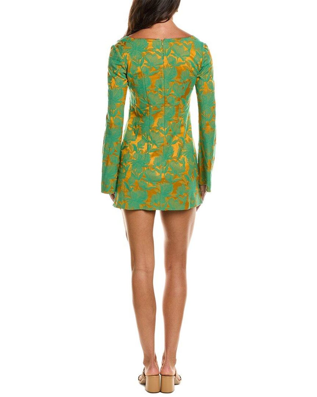 Saloni Green Sade Lily Brocade Tunic