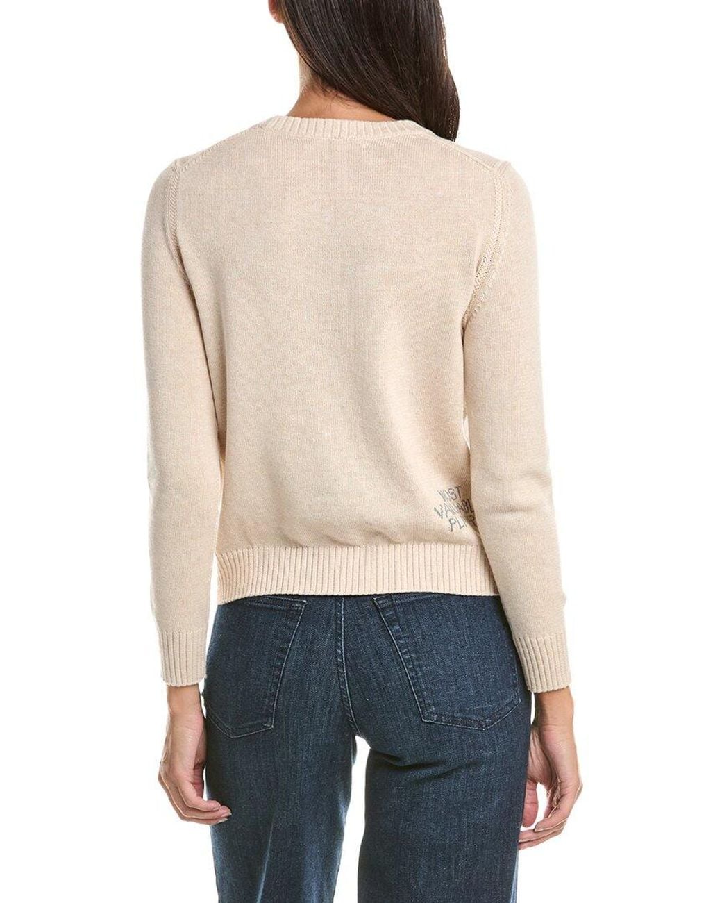 Hannah Rose Blue Most Valuable Player Cashmere-Blend Sweater