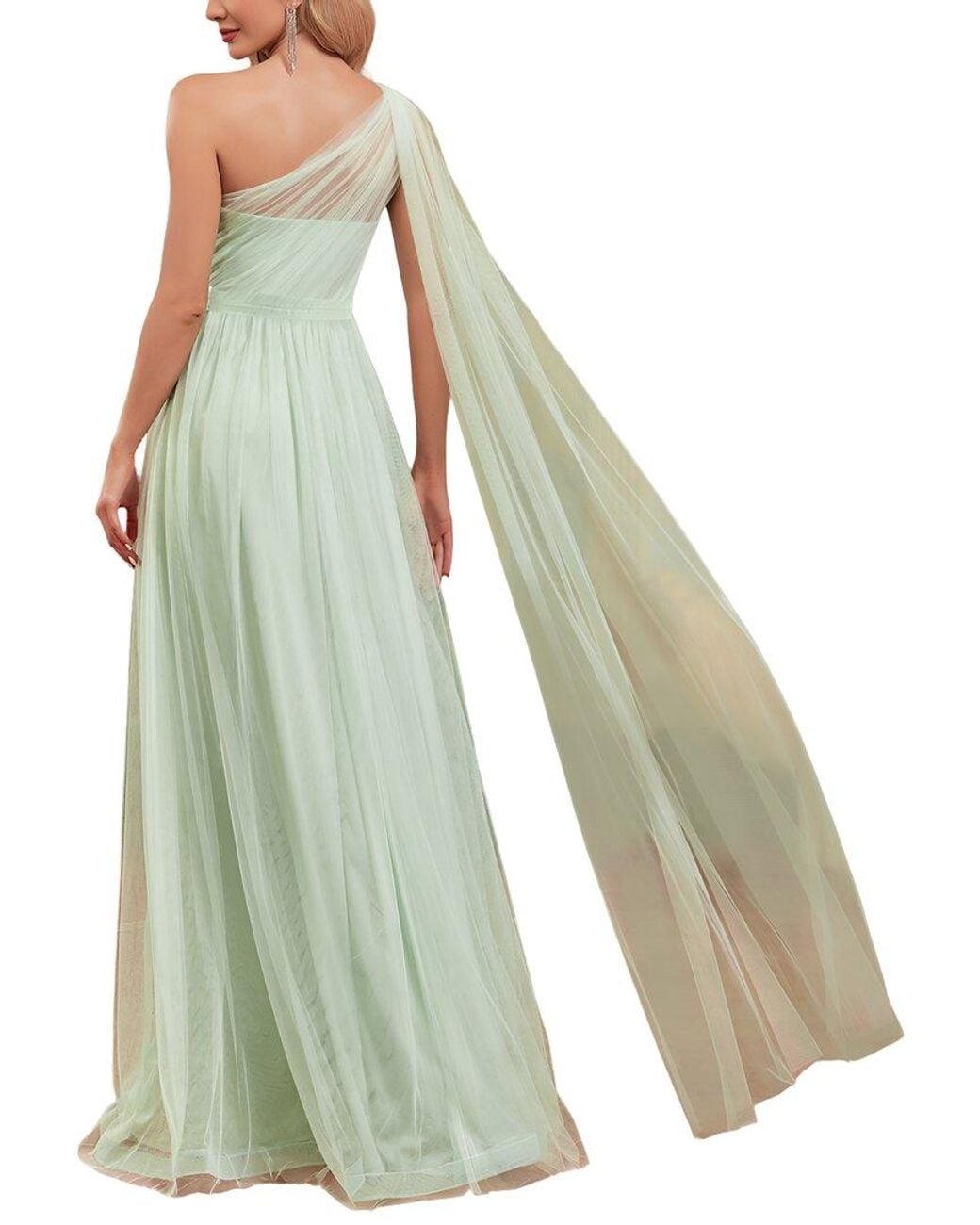 Vincent Green Embroidered Maxi Dress