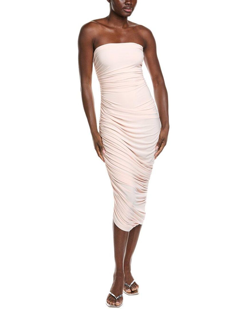 Norma Kamali White Strapless Diana Gown