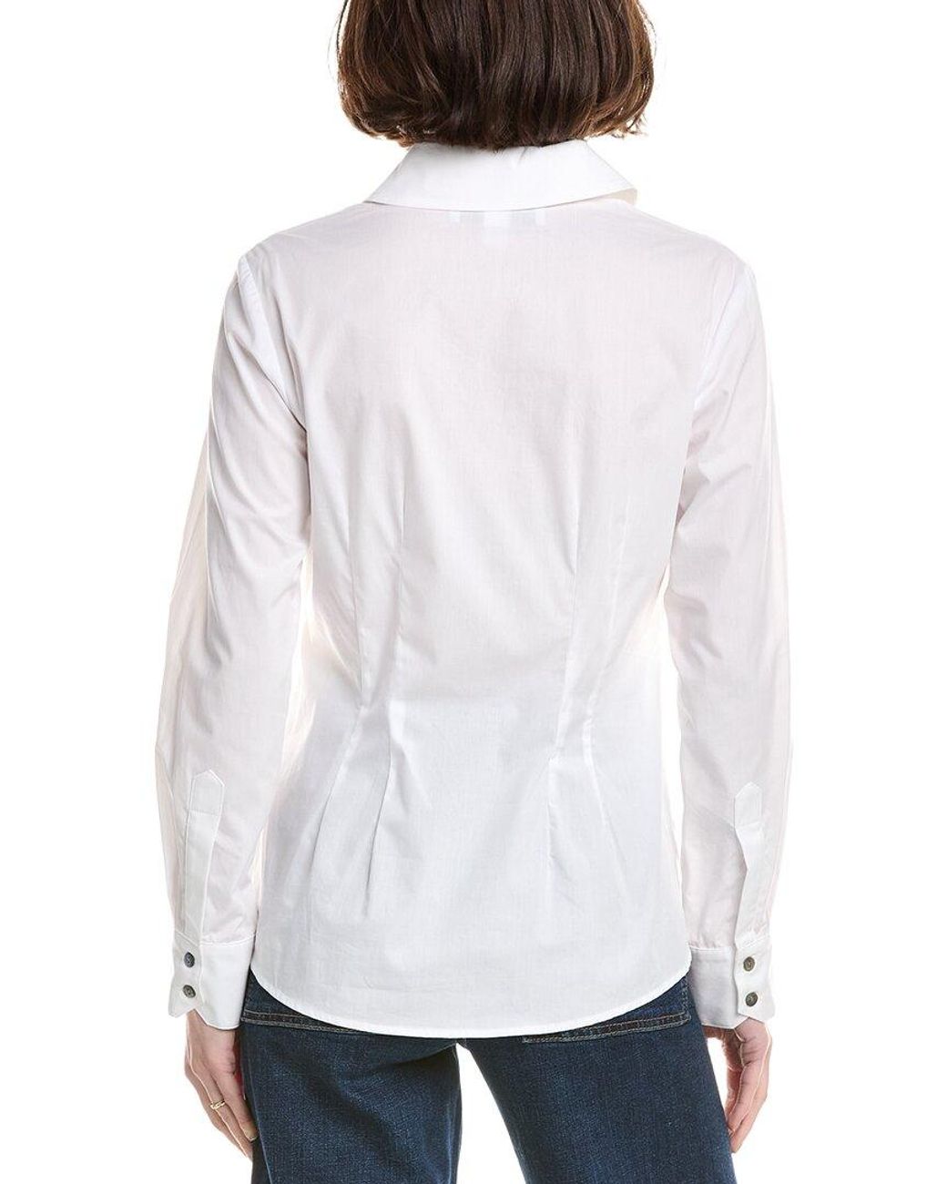 Sara Campbell White Button Down Blouse