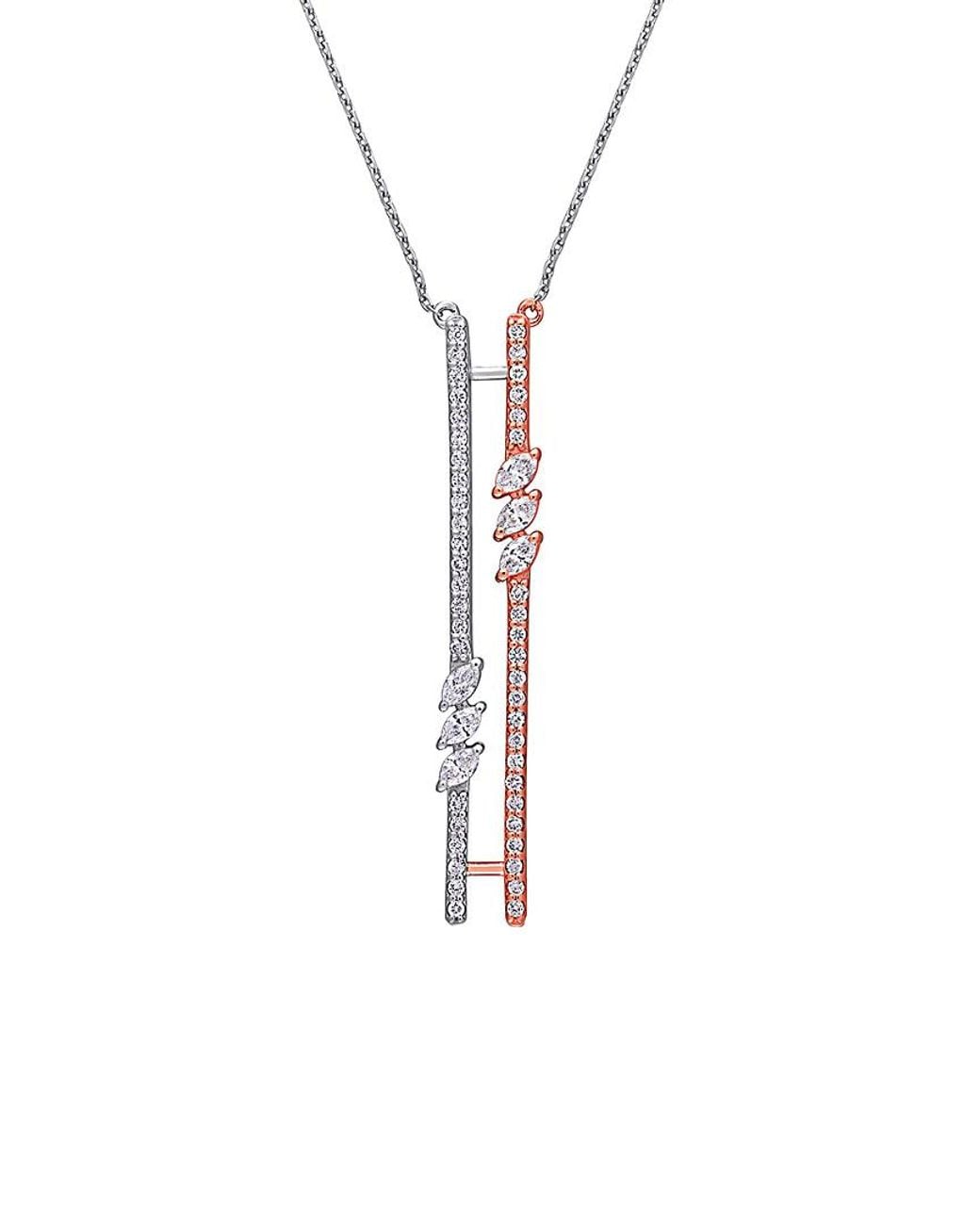 Diamond Select Cuts White 14K Two-Tone 0.50 Ct. Tw. Diamond Necklace