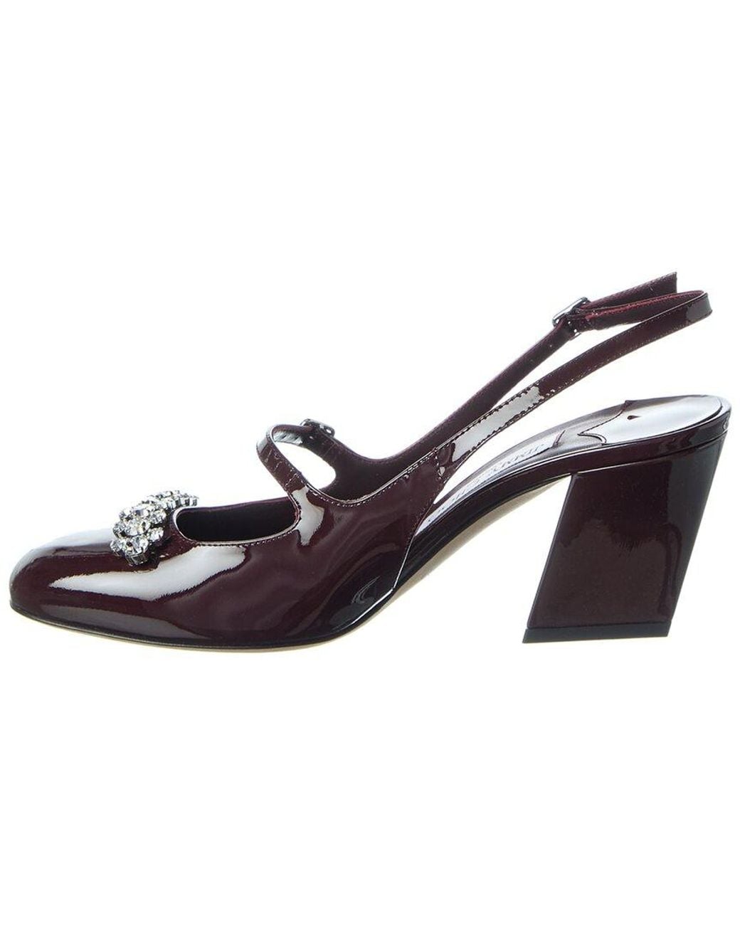 Jimmy Choo Metallic Belinda 70 Patent Slingback Pump