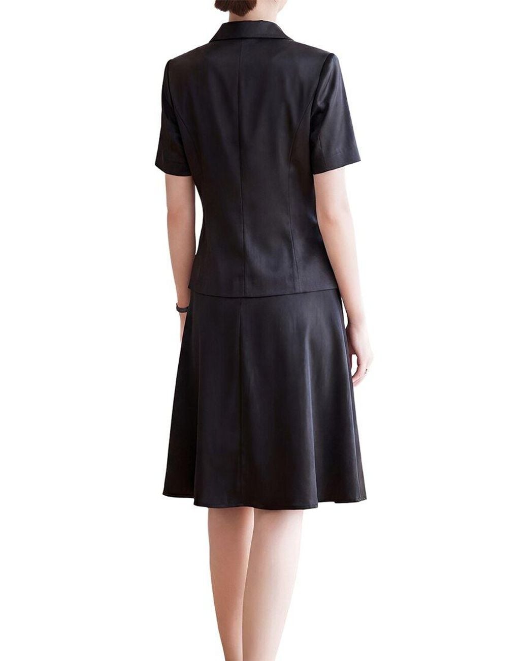 Tedora Black 2Pc Jacket & Skirt Set
