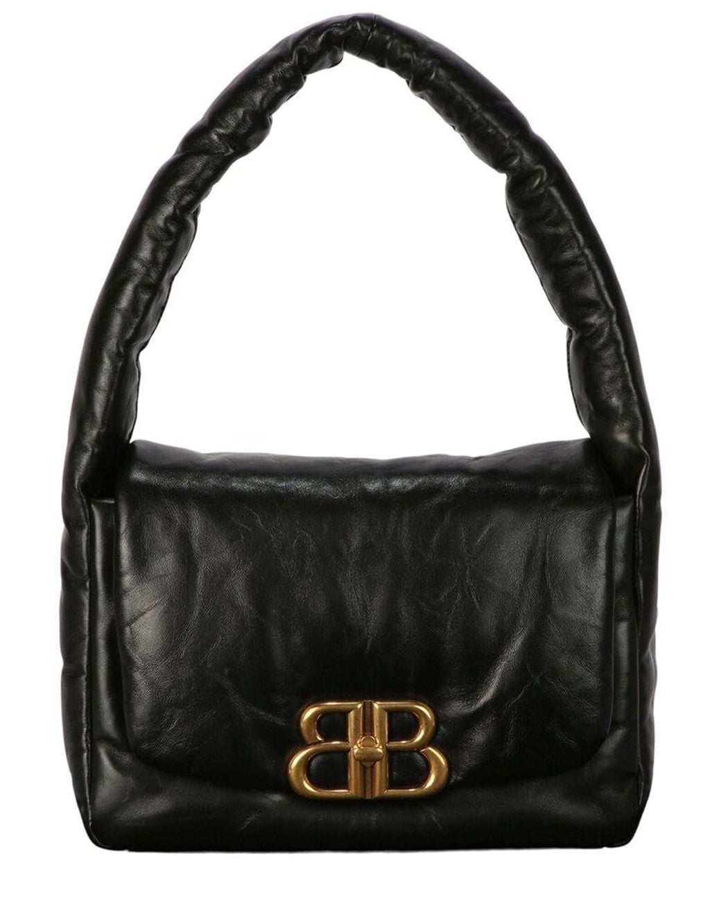 Balenciaga Black Small Monaco Leather Sling Bag