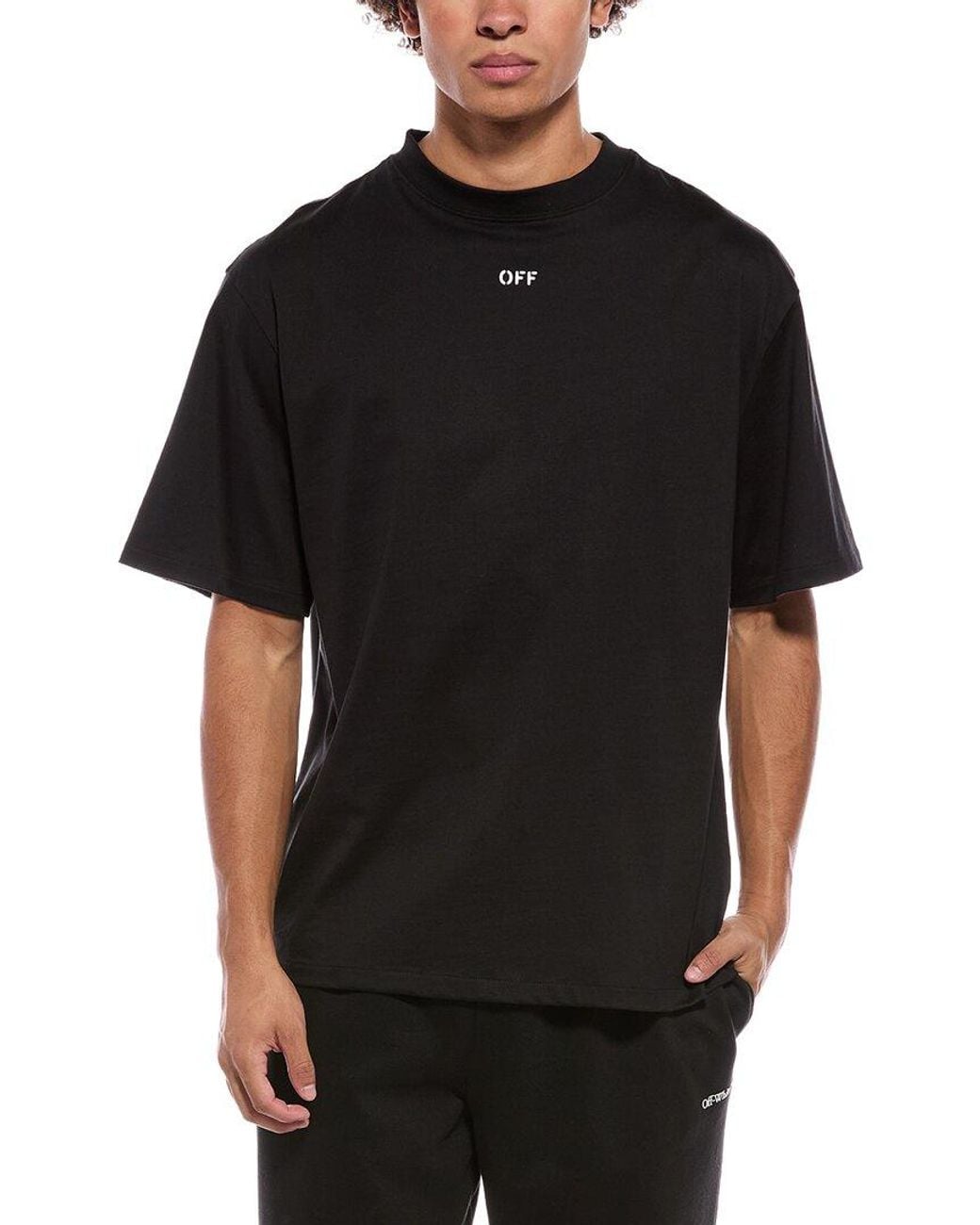 Off-White c/o Virgil Abloh Black Skate Fit Graffiti T-Shirt for men
