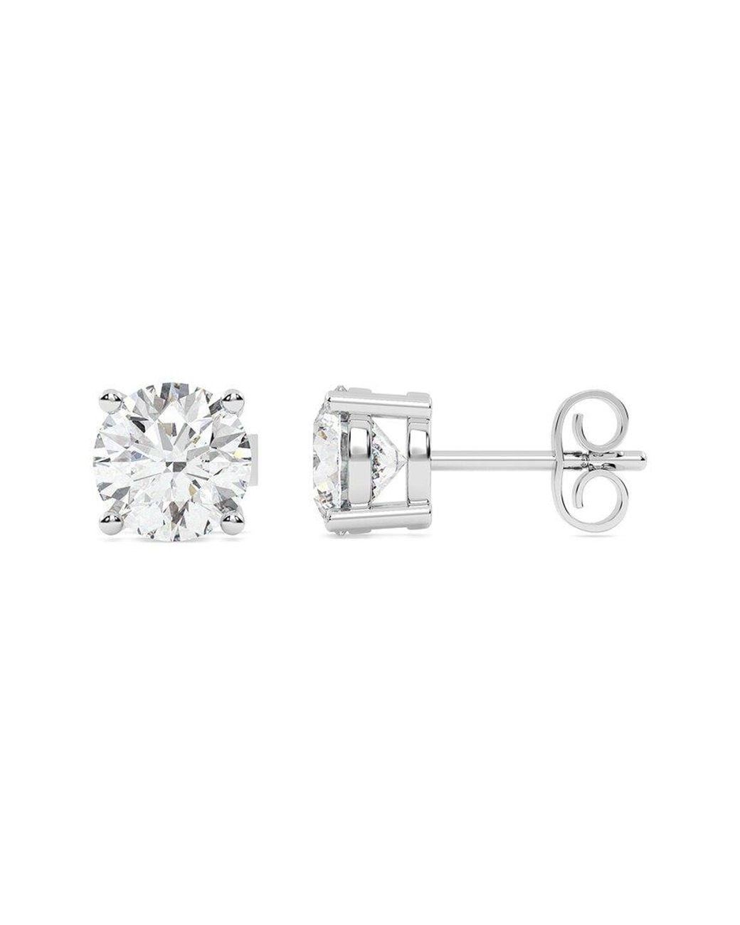 Lab Grown Diamonds Metallic 14K 6.00 Ct. Tw. Lab-Grown Diamond Earrings