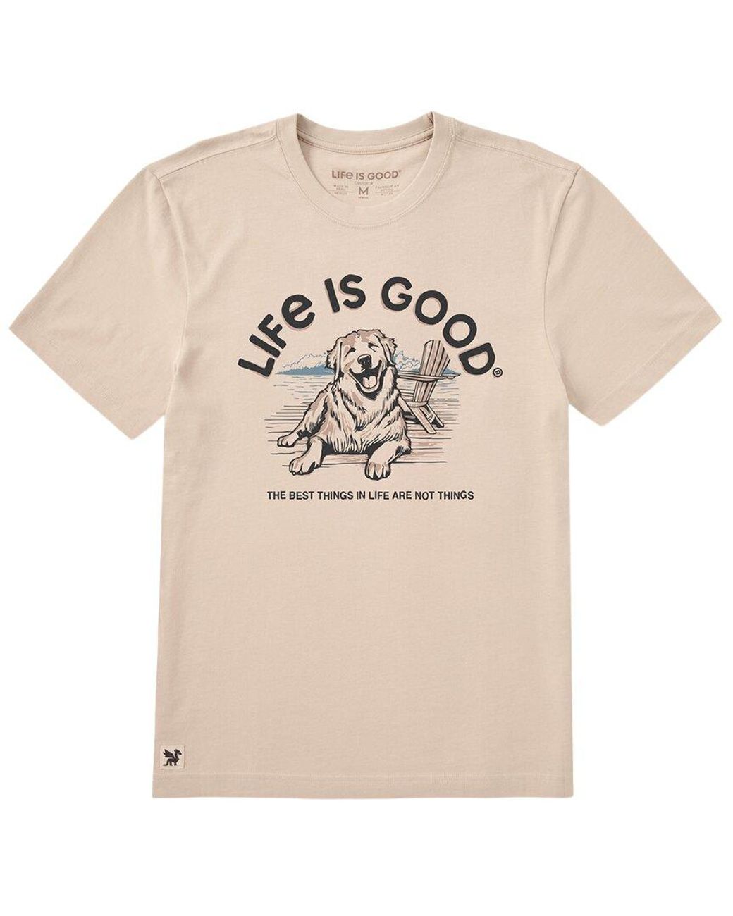Life Is Good. Natural Crusher T-Shirt for men