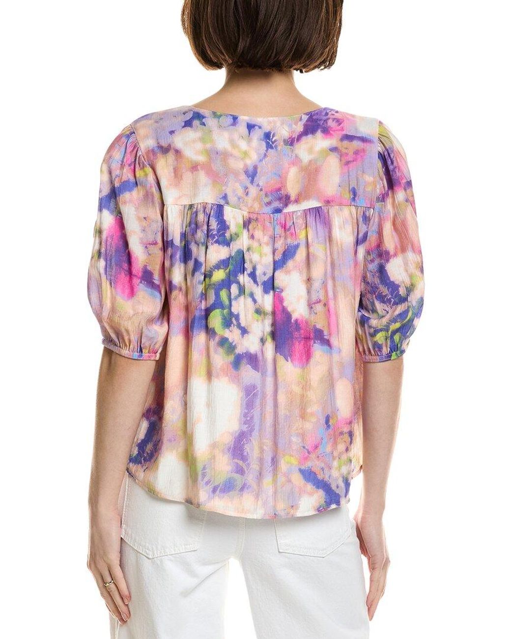 Nicole Miller Gray Blouse