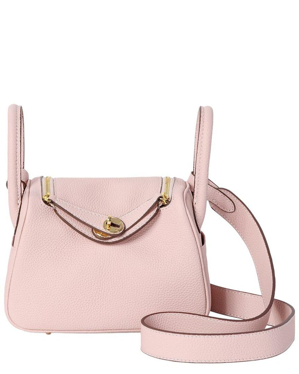 Tiffany & Fred Paris Pink Grained Mini Leather Satchel